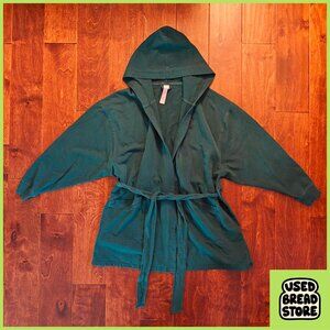 Savage X Fenty Forever Savage Showgirl Short Robe Hunter Green XL - Rihanna